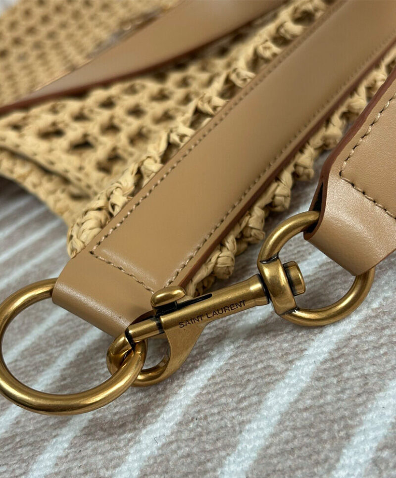 Saint Laurent Oxalis Bag In Raffia Macrame